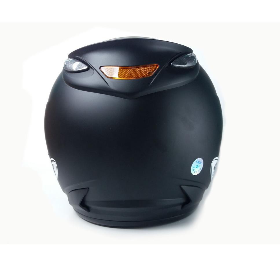 Hot Sell* HELM CEWEK HALF FACE DOUBLE VISOR ORIGINAL GMT SOLID HITAM DOF HELM  QUALITAS INK CENTRO K