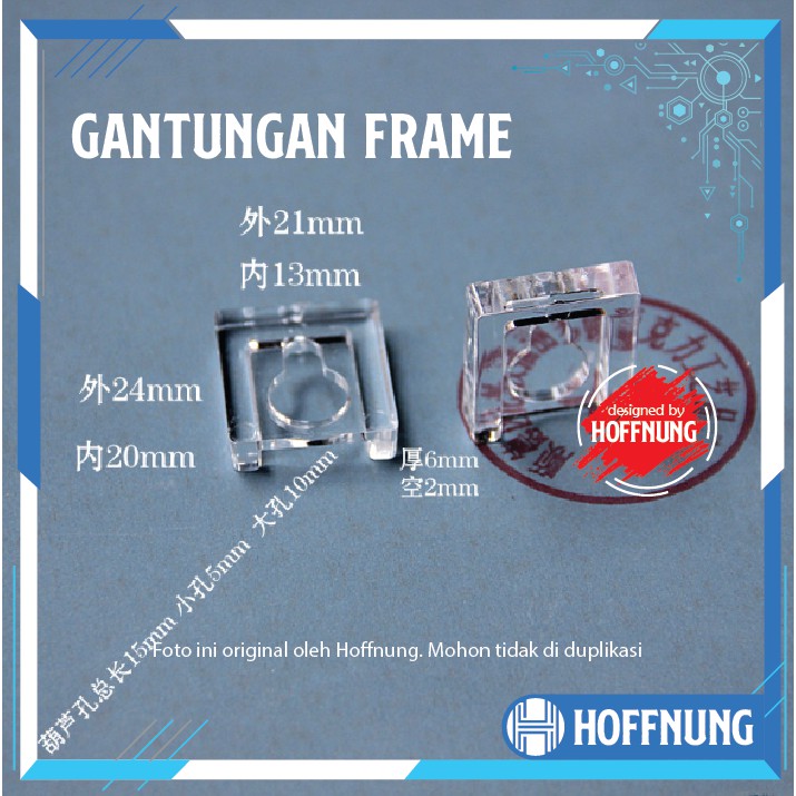 Cantelan Pigura Akrilik Gantungan Frame Acrylic Transparan Bening