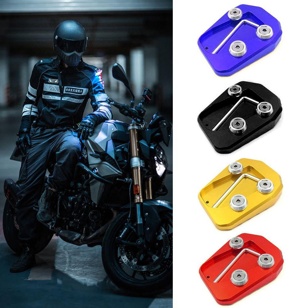 Populer Kaki Ekstensi Pad Pembesar Suku Cadang Motor Side Stand Kickstand Side Kick Stand Untuk Yamaha MT09 2013-2017