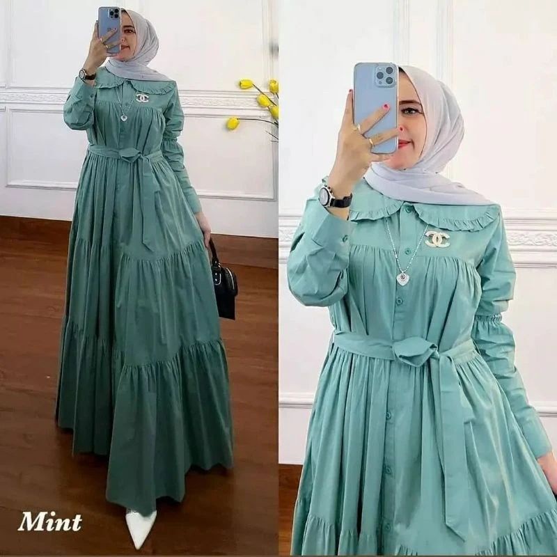 TERBARU KIRANTI MAXY JUMBO  LONG DRESS POLOS TERBARU 2022  GAMIS MATT KATUN RAYON TERMURAH KEKINIAN