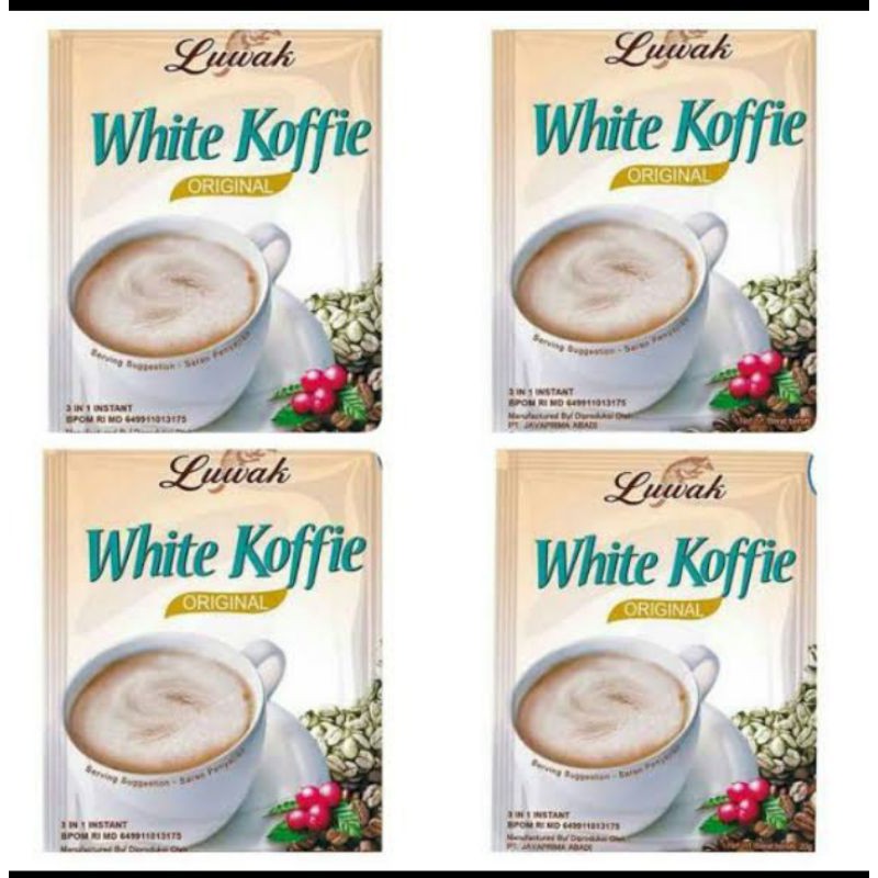 

kopi luwak white coffee satu renceng isi 10