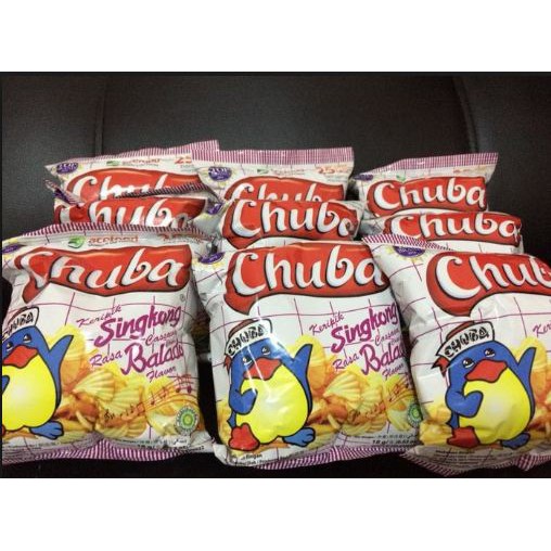 

Chuba Keripik Singkong Rasa Balado (20 pcs / bungkus) Camilan / Jajanan Jadul