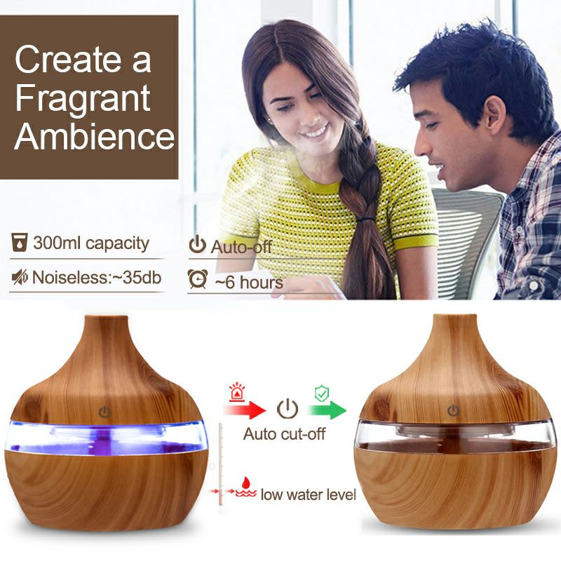 Humidifier Aromatherapy Oil Diffuser Ultrasonic 300ml