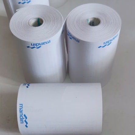 

kertas kasir thermal struk edc MANDIRI ukuran 58x40 full tanpa coreles