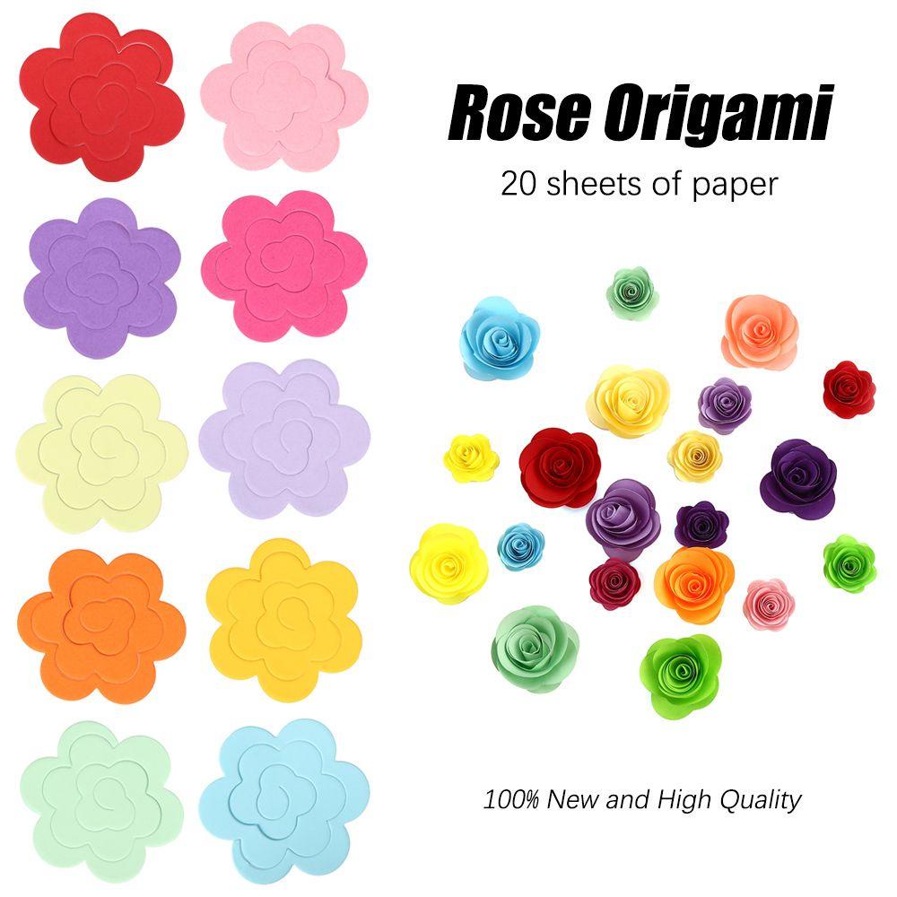 Ly Rose Origami Kado Origami Technology Bahan Manual Alat Edukasi Craft Paper