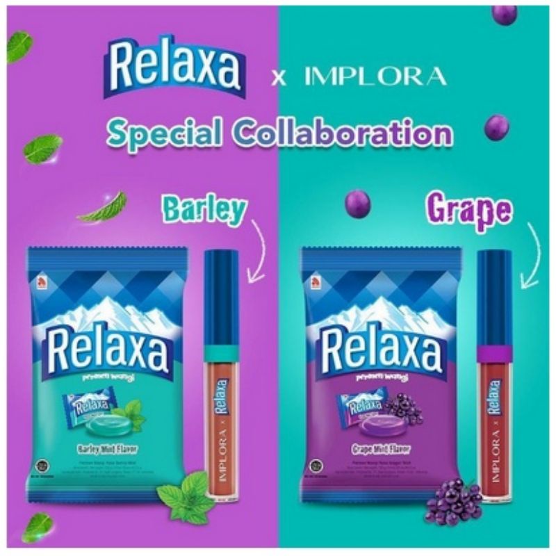 Implora x Relaxa Lip Cream 1 box isi 2 Lip Cream