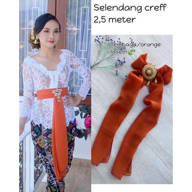 SELENDANG SUTRA CREF-Orange lasem