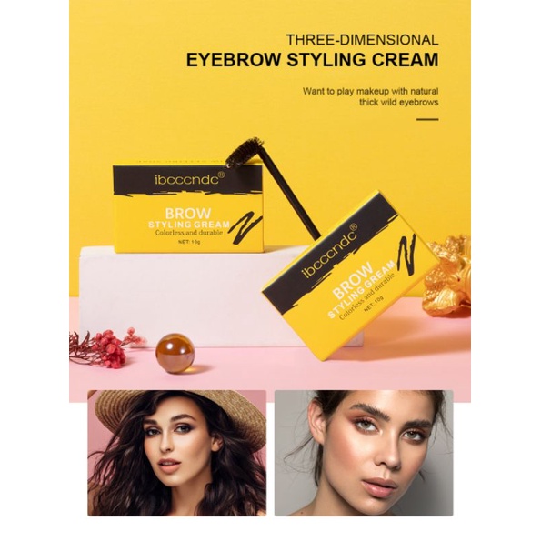 IBCCCNDC Original Brow 3D Styling Cream Colorless And Durable Eyebrow Gel Pomade Waterproof Longlasting