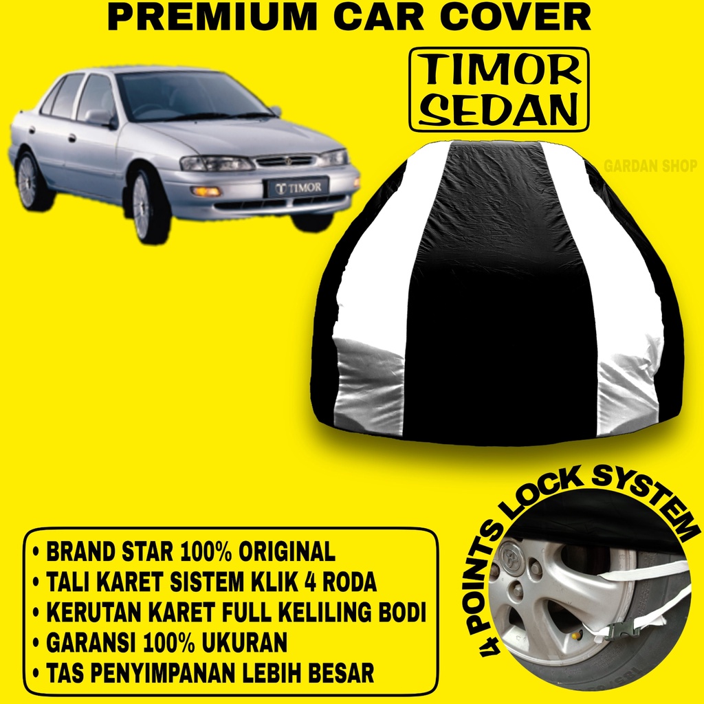 Body Cover TIMOR SEDAN Sarung Strip SILVER Penutup Pelindung Bodi Mobil Timor Sedan PREMIUM