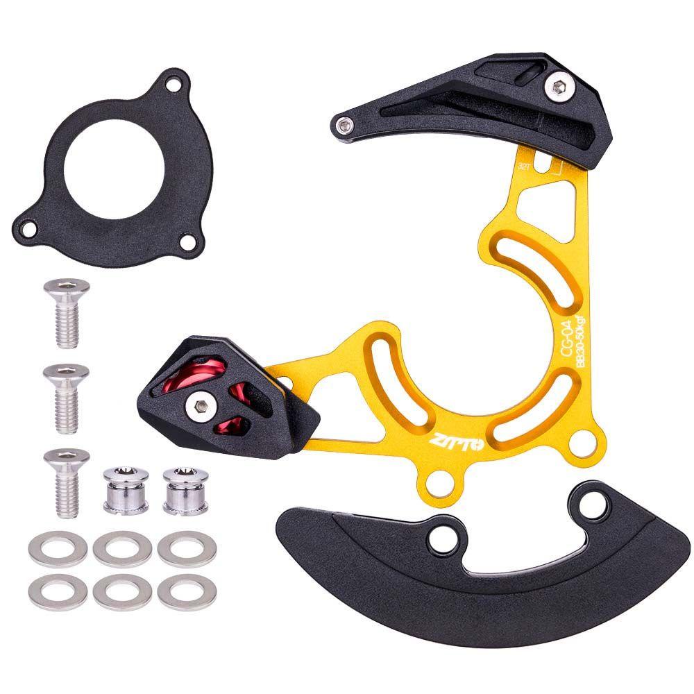 Lanfy Sepeda Rantai Panduan Anti-drop Tahan Lama Adjustable Bersepeda Bagian Chainguide Chainring Pelindung Plat Rantai Pelindung BB Mount Single Speed Bicycle Tensioner