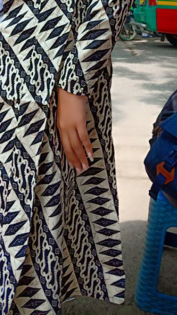 Cardigan Batik Wanita Katun Stretch Etnik Outer Big Size Ng140