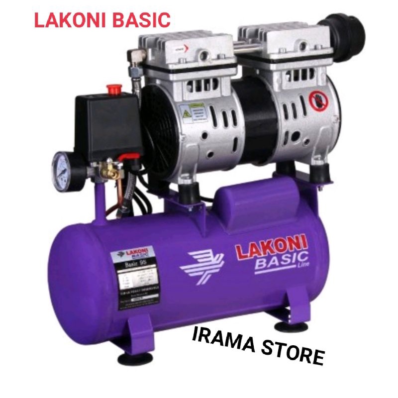 Kompresor Lakoni Basic 9S Kompresor Silent Oilles 0.75 HP Compressor 9 S LAKONI