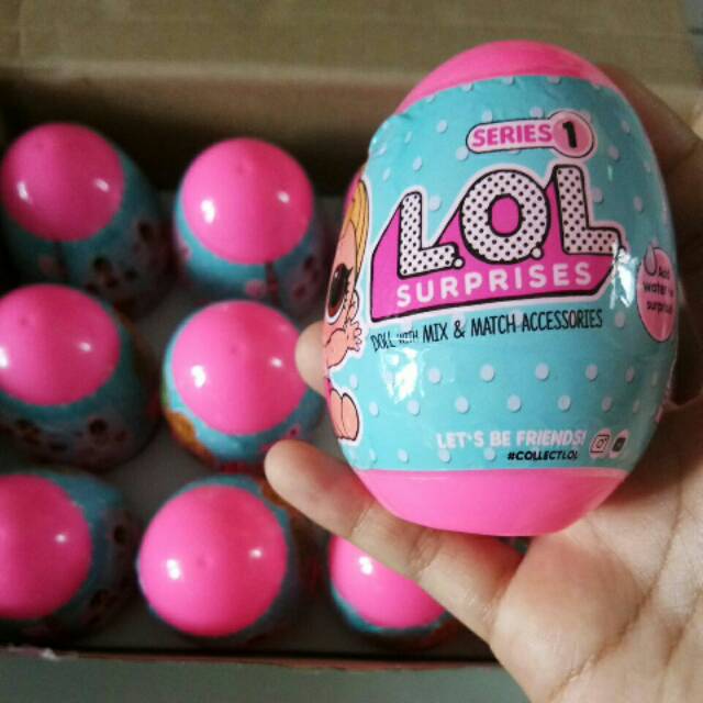 L. O. L surprise egg lol suprise egg lol kw mainan boneka anak