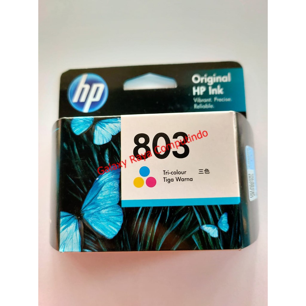 HP 803 ORIGINAL Colour Ink Catridge Tinta Warna