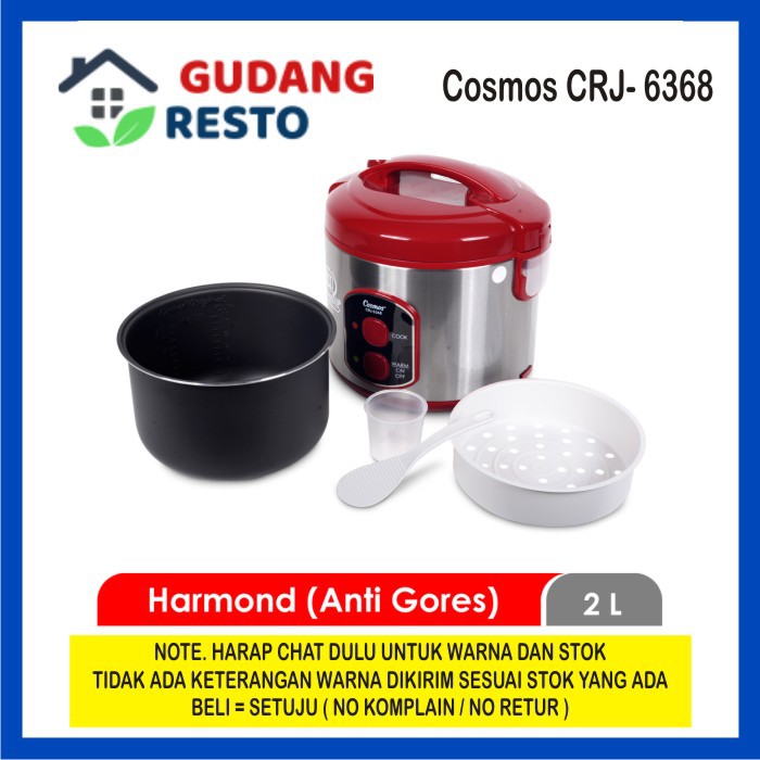 Cosmos Harmond CRJ 6368 / CRJ6368 / CRJ-6368 Magic com Rice Cooker 2 L