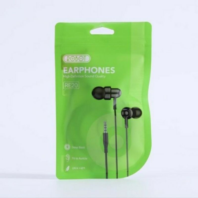 Headset earphone ROBOT RE20 +mic high definition sound quality bass