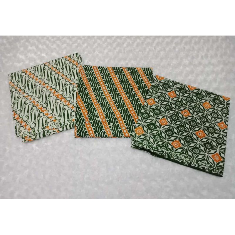 Kain Batik Cap Wonogiren Ijo Orange Anyar