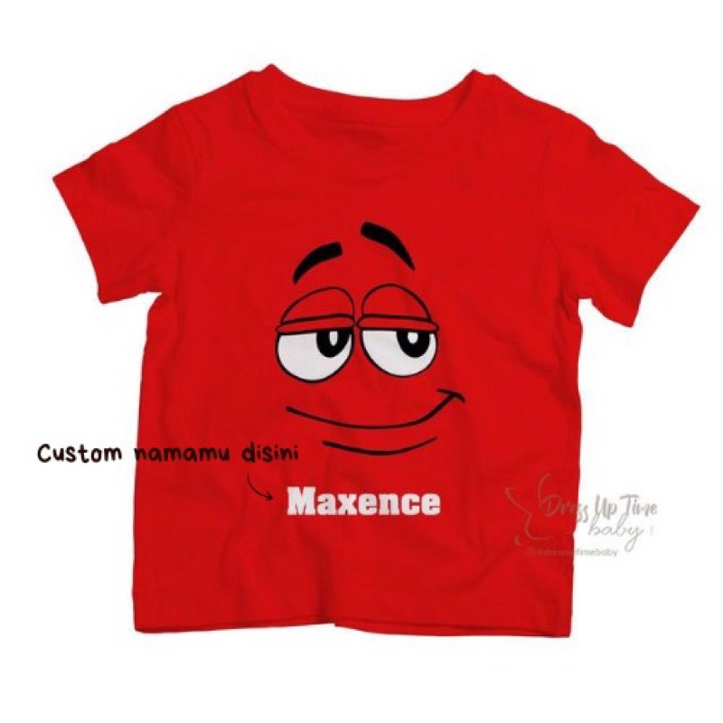 Baju Anak Kembar Custom / Baju Tshirt Anak Kembar / Kaos Anak Kembar / Atasan Anak Kembar Custom M&M