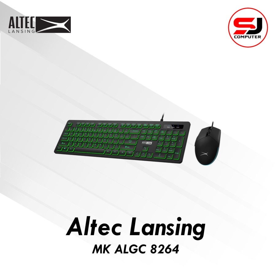 Keyboard Mouse Gaming Combo Altec Lansing ALGC 8264  Plug &amp; Play USB