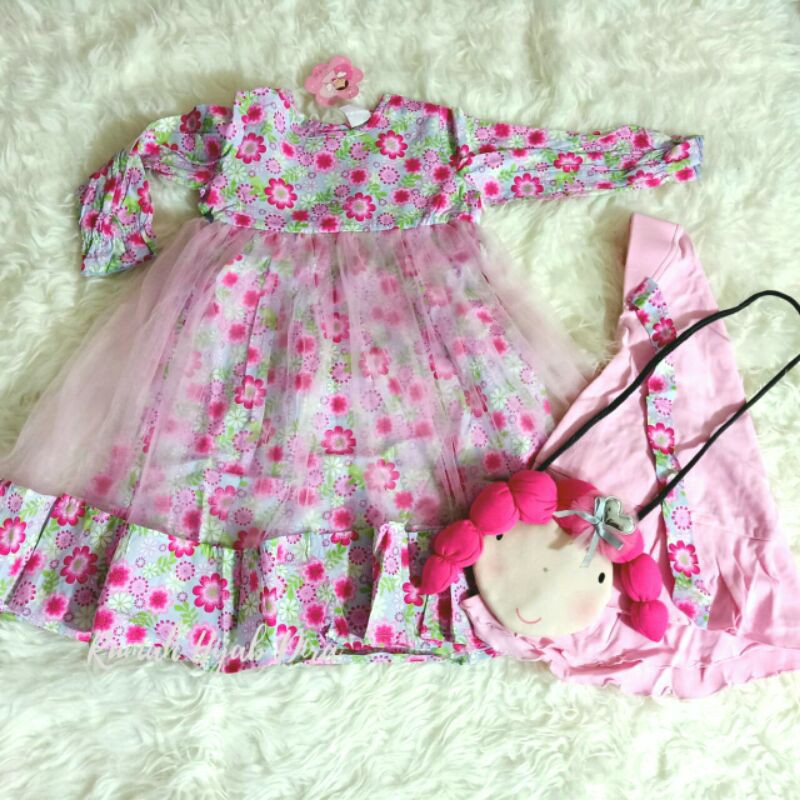 Gamis Tutu Baby/Gamis mi angel/Gamis Bayi/Gamis Anak perempuan/Gamis Tile/Gamis lucu