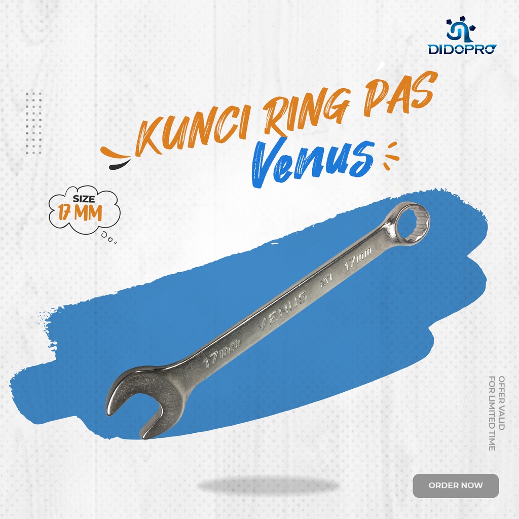 Kunci Ring Pass Pas Venus 17 mm (17mm) / Combination Wrench