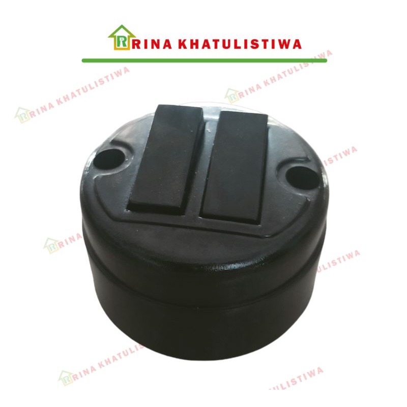 Saklar Engkel Saklar Seri OB Hitam Broco | Saklar Tunggal Saklar Double Broco Hitam