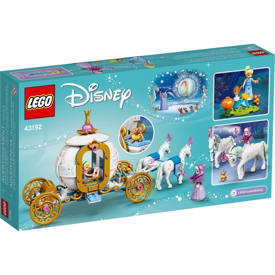 LEGO DISNEY 43192 Cinderella Royal Carriage Mainan Anak Cewek
