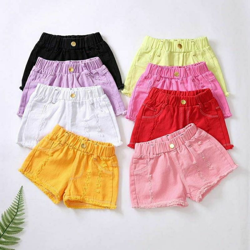 Celana Hotpant Jeans Anak Cewek Import/Celana Pendek Jeans Anak Perempuan Umur 2tahun 3tahun 4tahun 
