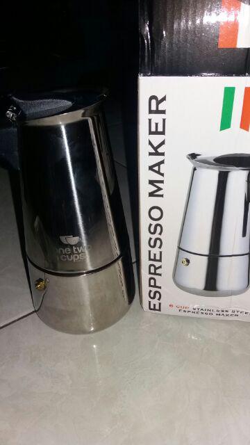 Espresso Coffe Maker Moka Pot Teko Stovetor Filter 300 Ml Stainless