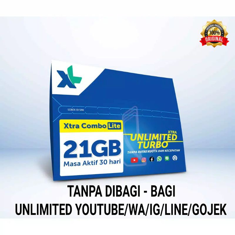 PERDANA XL 21 GB KOUTA UTAMA TANPA DIBAGI2 - UNLIMITED