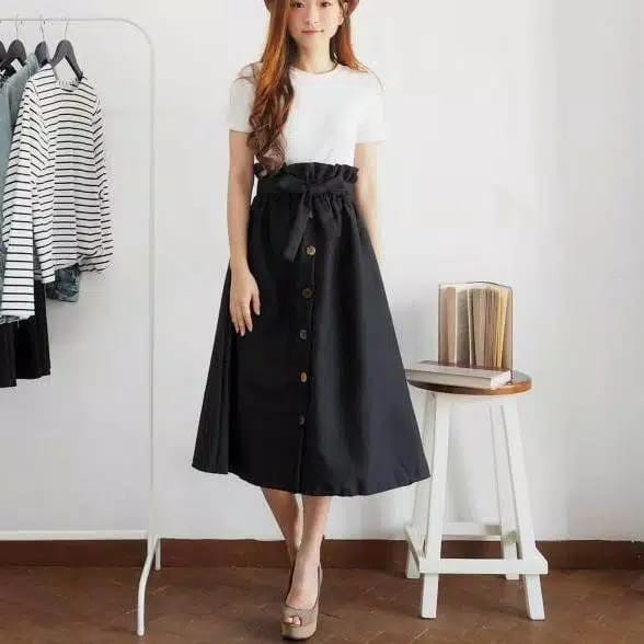 BDG_STYLE ROK GUMI/ROK KEKINIAN/ROK WANITA TERBARU- ROK TWISCONE TEBAL-BISA COD