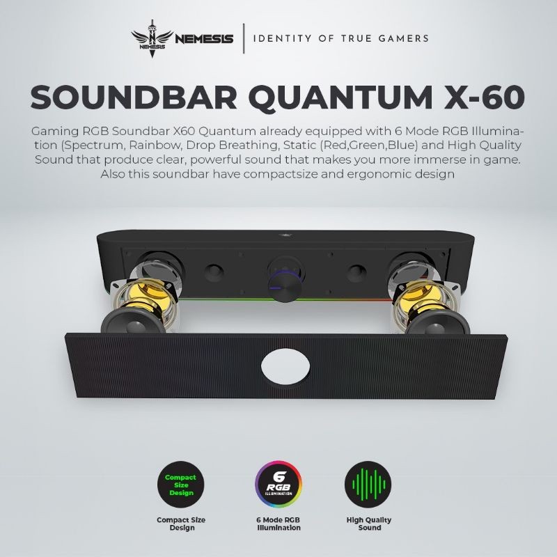 Speaker Soundbar Gaming NYK Nemesis X60 Quantum