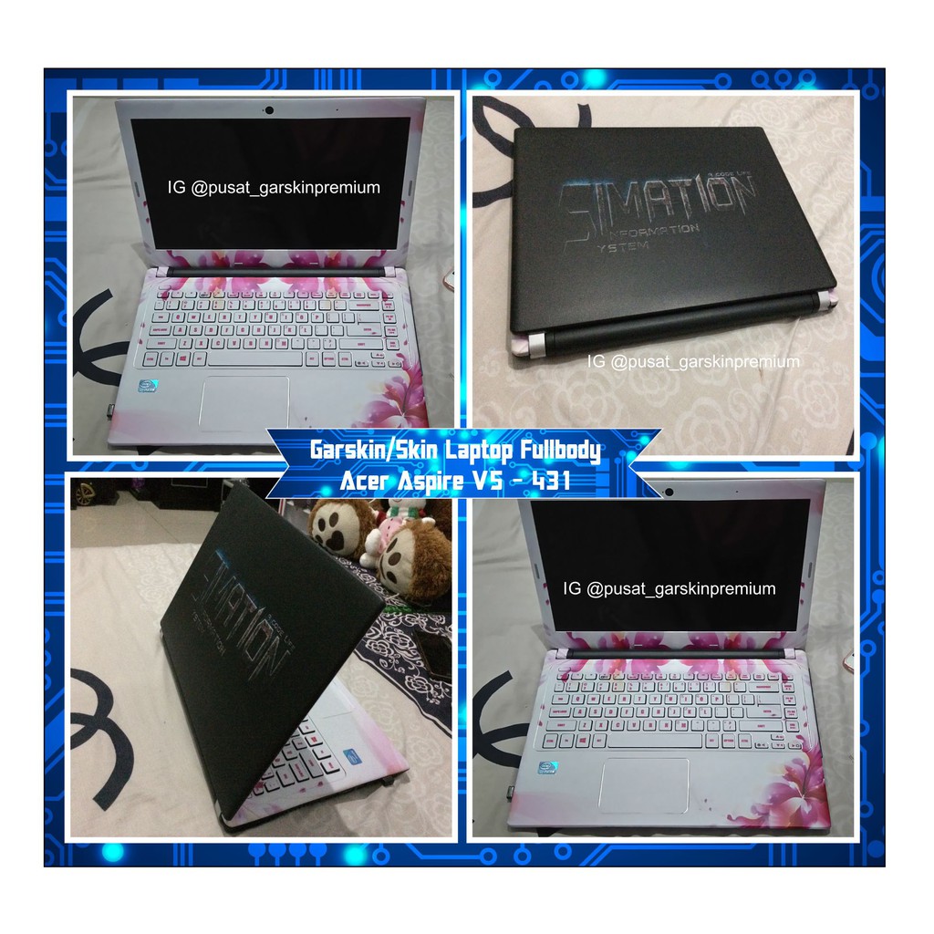 Garskin Sticker Laptop asus acer samsung dll- Custom fullbody