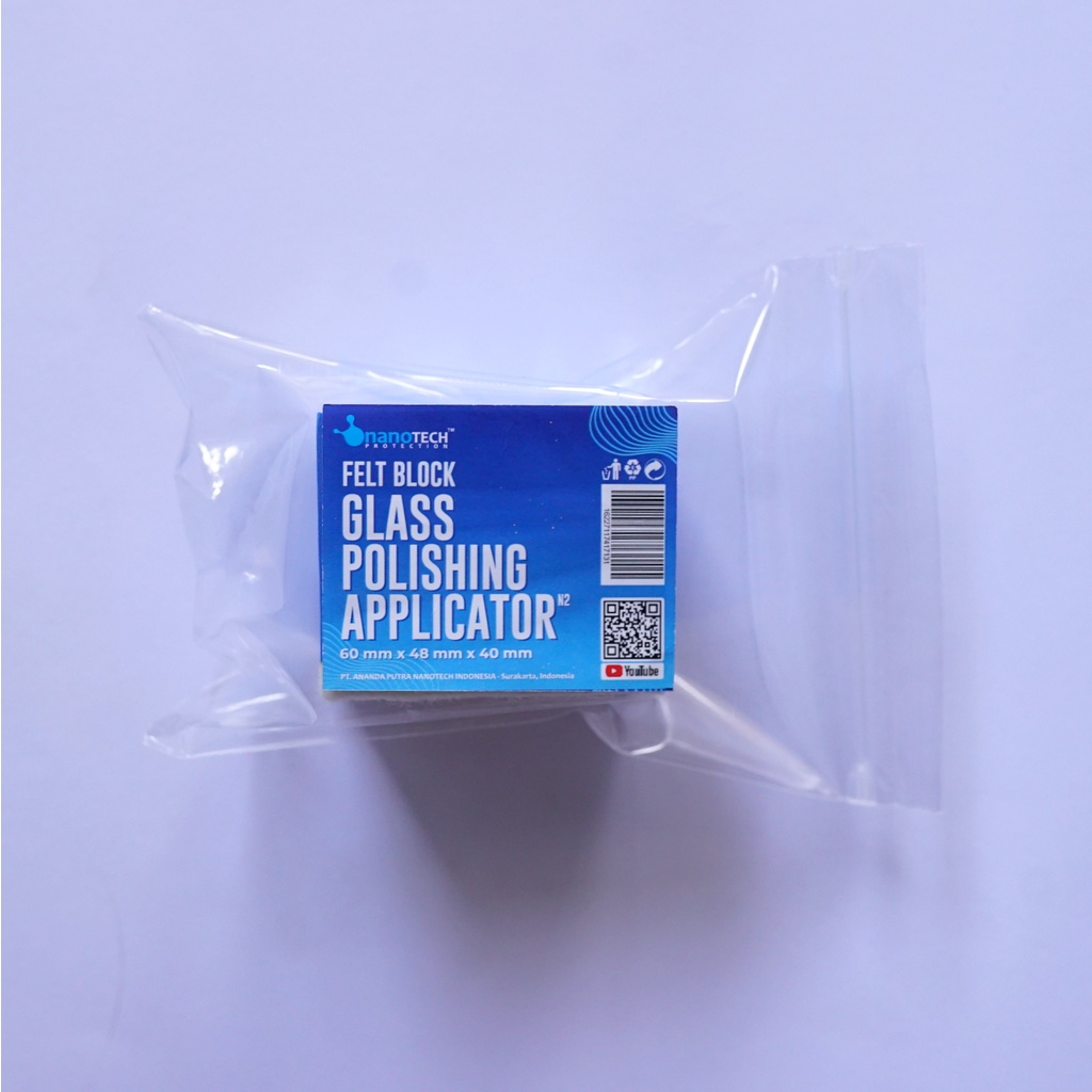 GLASS POLISHING APPLICATOR FELT BLOCK - NANOTECH PROTECTION - APLIKATOR POLES JAMUR KACA MOBIL - PAD POLISH JAMUR KACA MOBIL - PAD APLIKASI OBAT JAMUR KACA MOBIL - GLASS REBORN - GLASS POLISH - GLASS SCRUB - GLASS COMPOUND