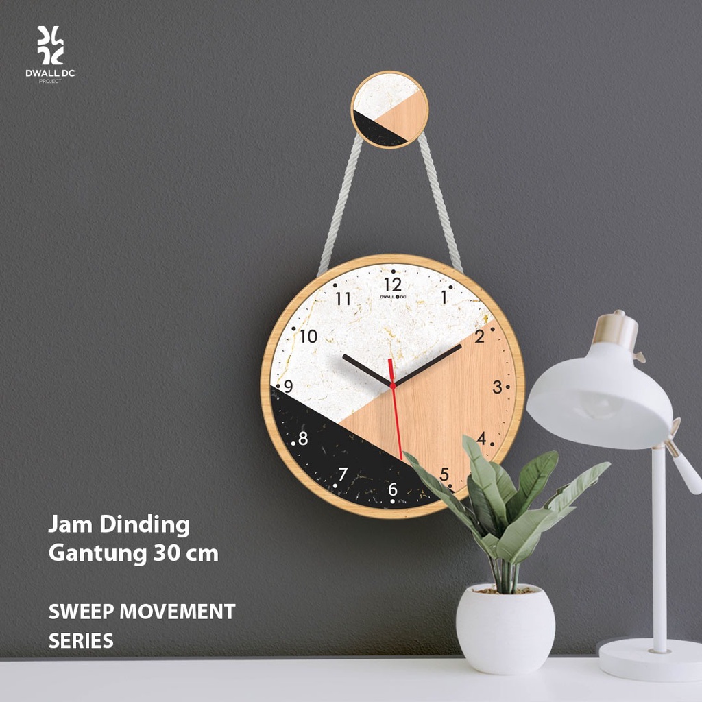 JAM DINDING GANTUNG - JAM DINDING KAYU AESTHETIC  [SWEEP MOVEMENT SERIES] - Jam Dinding Minimalis -  | AESTHETIC ART MINIMALIS | HIASAN DEKORASI |- by Selembarkayoe