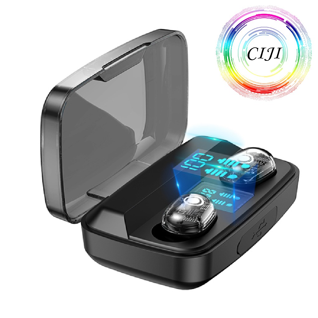 CIJI M13C Earbuds TWS Bluetooth 5.0 Waterproof + Powerbank 1800 mAH