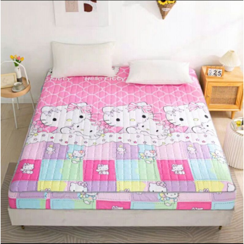 SPREI  SULTAN WATERPROOF 180x200( termurah) Ra-Hello Kitty