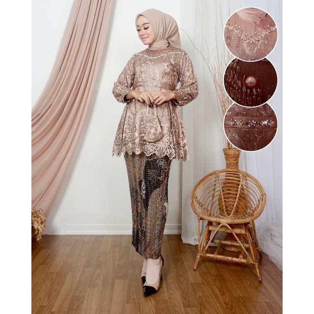 Kebaya Blouse Shabira - Kebaya Modern - Kebaya kondangan - Kebaya terbaru - blouse tunangan - Kebaya