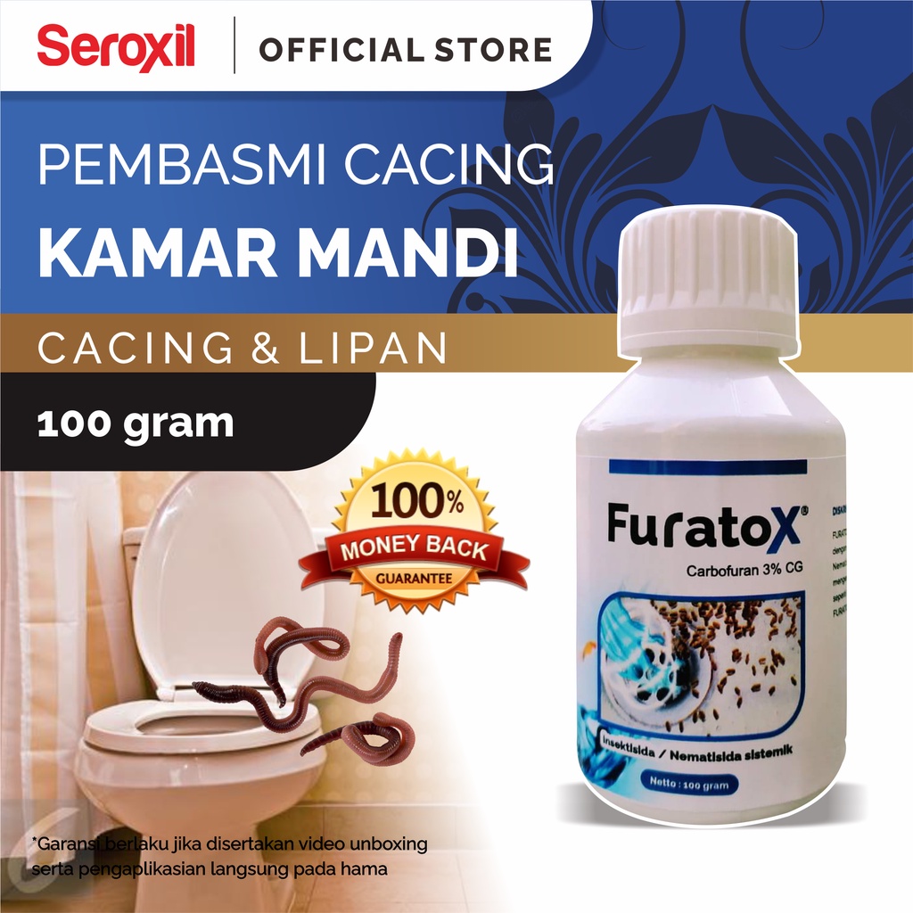 Furatox Obat Racun Pembasmi Cacing Lipan Kaki Seribu Kamar Mandi 100gr