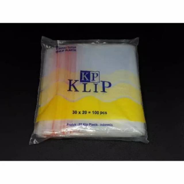 Plastik Klip Ukuran 20x30 KP Bening isi 100Lembar/Plastik Baju