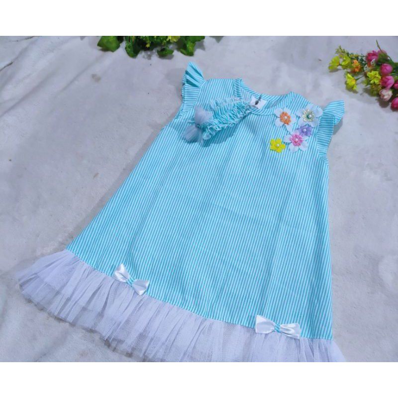 DRESS ANAK PEREMPUAN/ DRESS DIAMOND FREE BANDANA