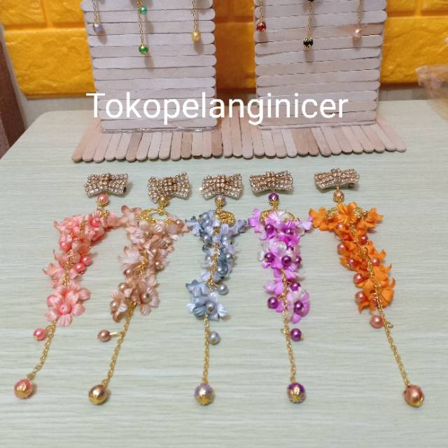 Bros Dagu Hijab Bross Jilbab Pita Juntai Kelopak Kekinian Koleksi Fashion Muslim TokoPelangiNicer