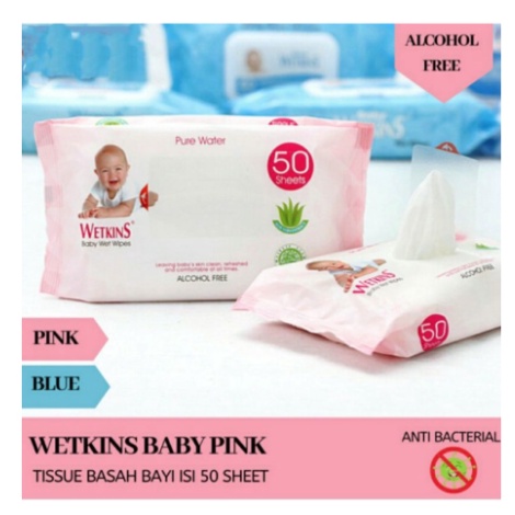 TISU BASAH BAYI TISSUE BABY WETKINS WET WIPES BUY 1 GET 1