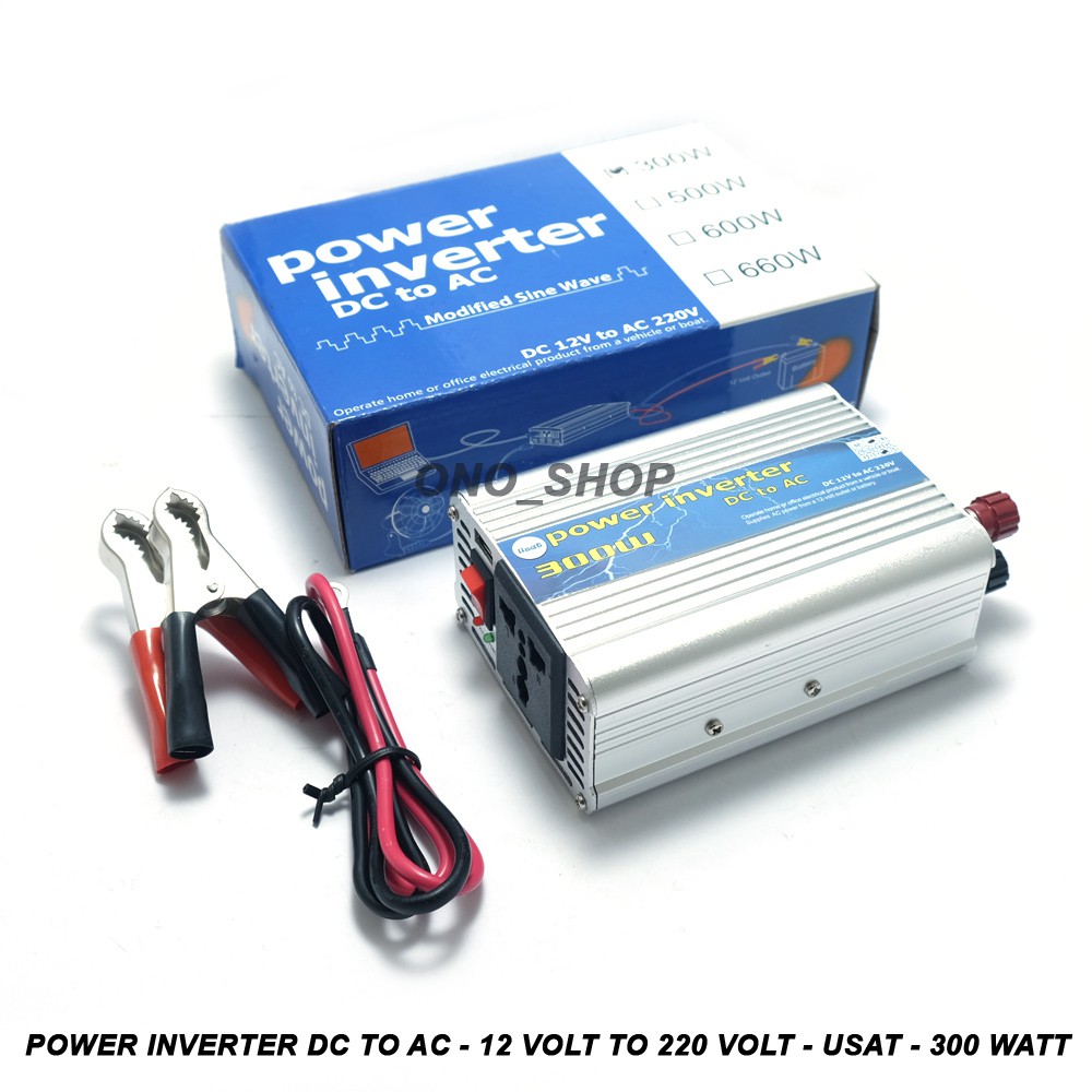 Power Inverter DC to AC - 12 Volt to 220 Volt - USAT - 300 Watt