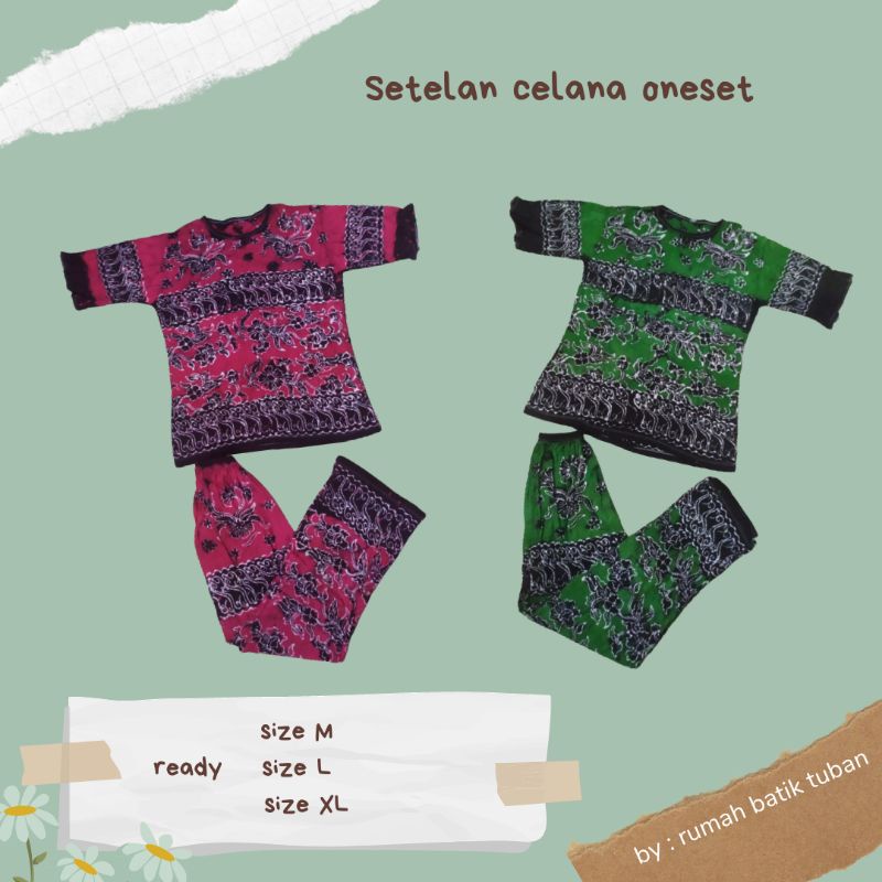 one set kekinian/one set batik tuban/one set lengan 7/8