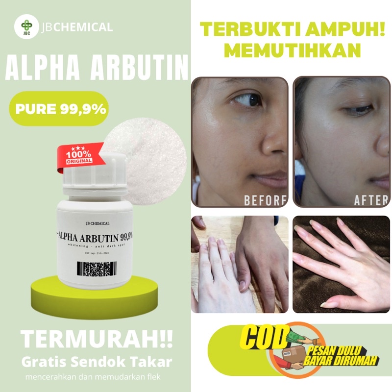 ALPHA ARBUTIN bubuk murni 99,9% - Alpha Arbuthin Pure Halal - Alpha Arbutin Korea - Whitening agent