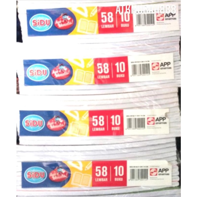 

[[COD]] buku tulis sidu 58 lembar /pak /10 Buku/ Sinar Dunia 58 lembar Murah STOK TERBATAS Kode 760