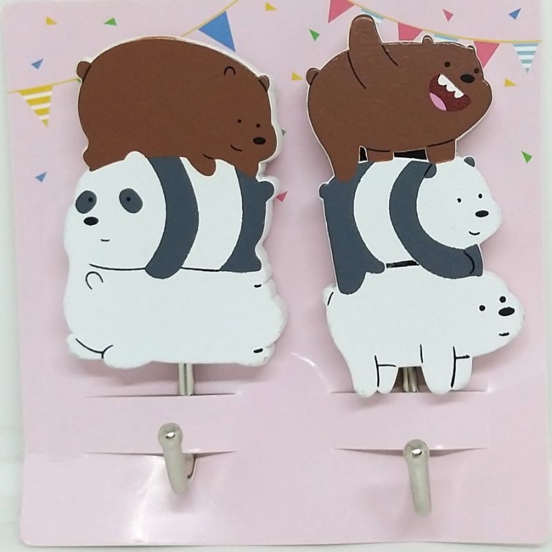 we bare bears gantungan kayu wbb/we bear bears gantungan baju/we bear bears stuff/wbb stuff/we bare 