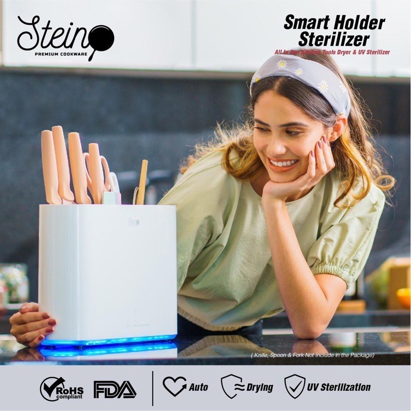 Steincookware Smart Holder Sterilizer Talenan &amp; Pisau Smart Holder Sterilizer