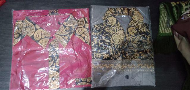 Asifa Batik Hrb026 Kenongo Kemeja Tosca Pendek Pekalongan Padi M L Xl Sogan Tulis Halus Kemeja Batik